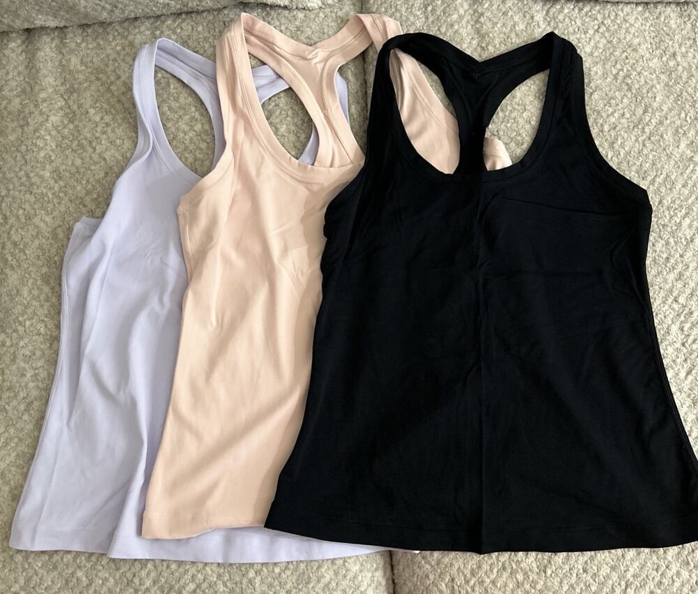 Halara Solid Stretchy U Neck Racerback Tank Top Lot of 3 Women’s Size S